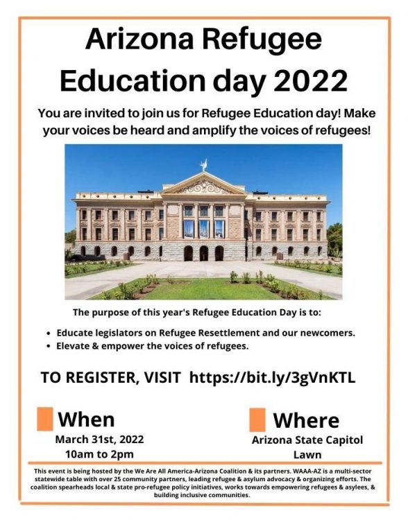 Refugee advocacy days 2022 flyer