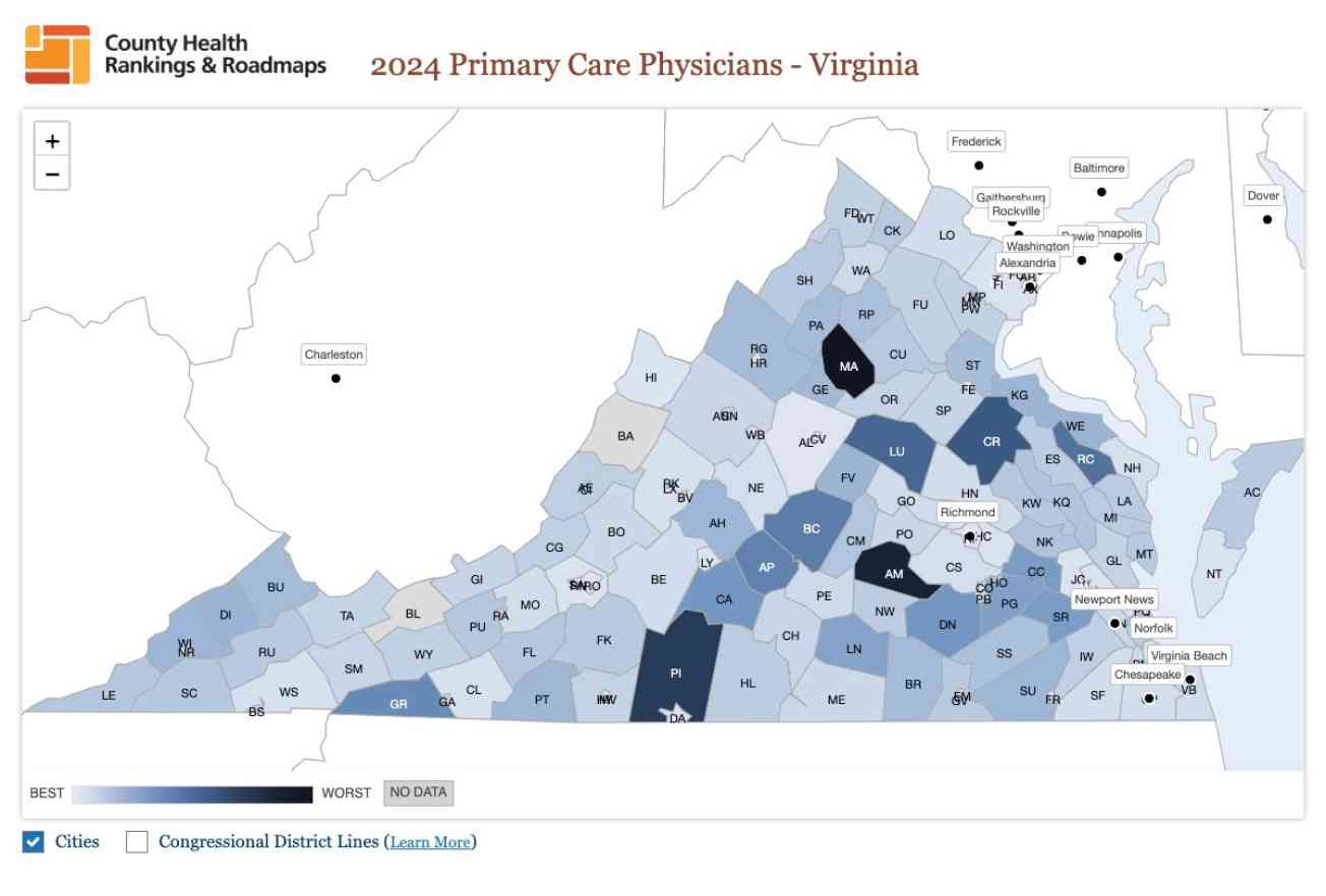 2024 primary care physicians virginia