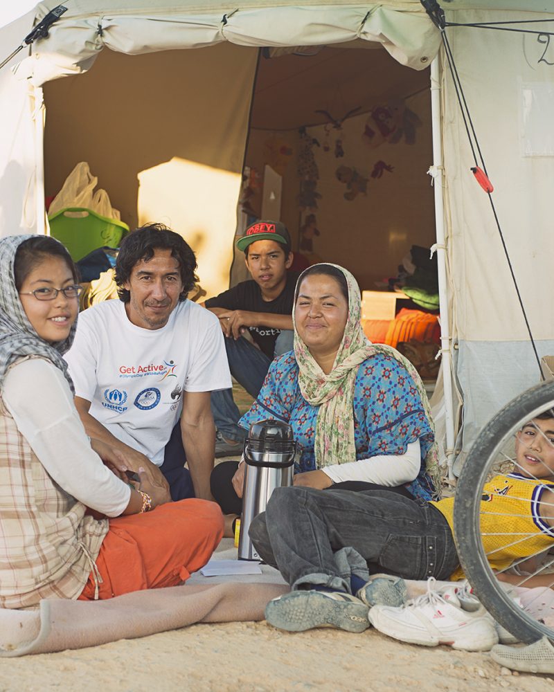 Linar and her family, from Afghanistan