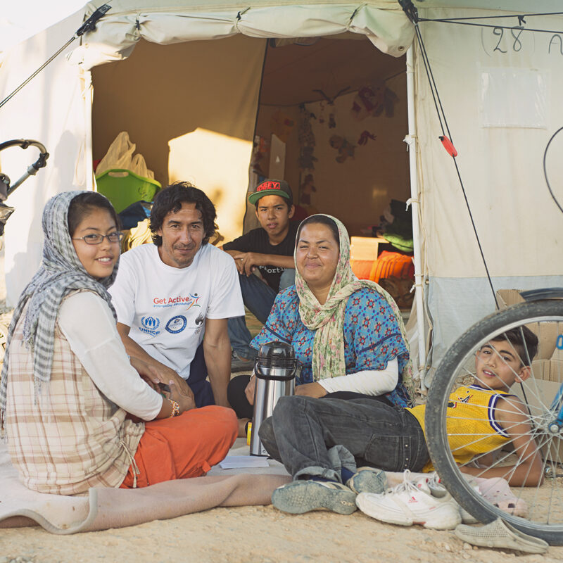 Linar and her family, from Afghanistan