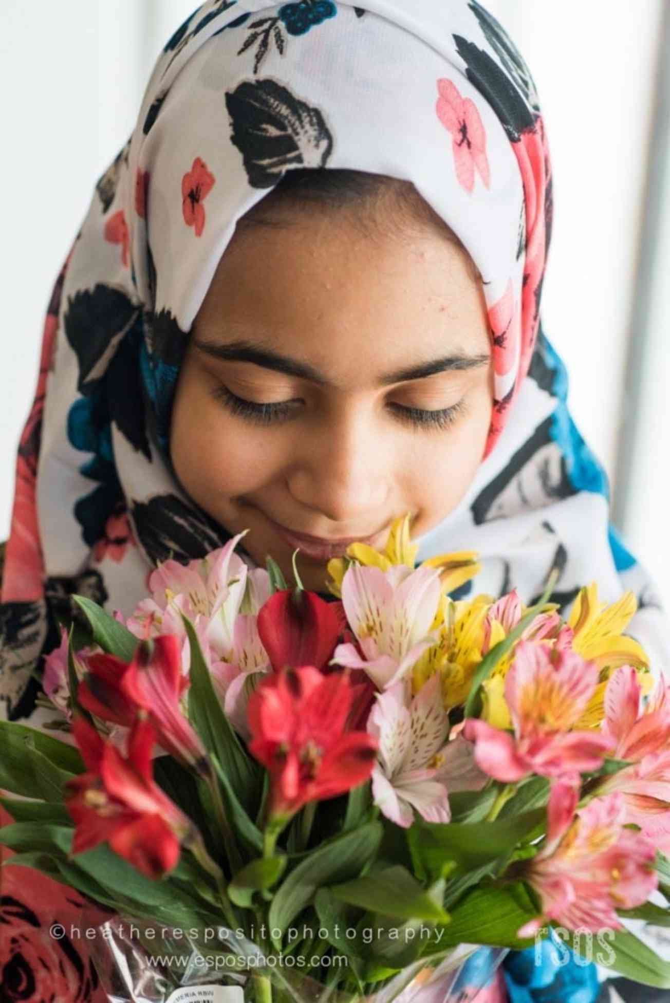 Tiba and flowers