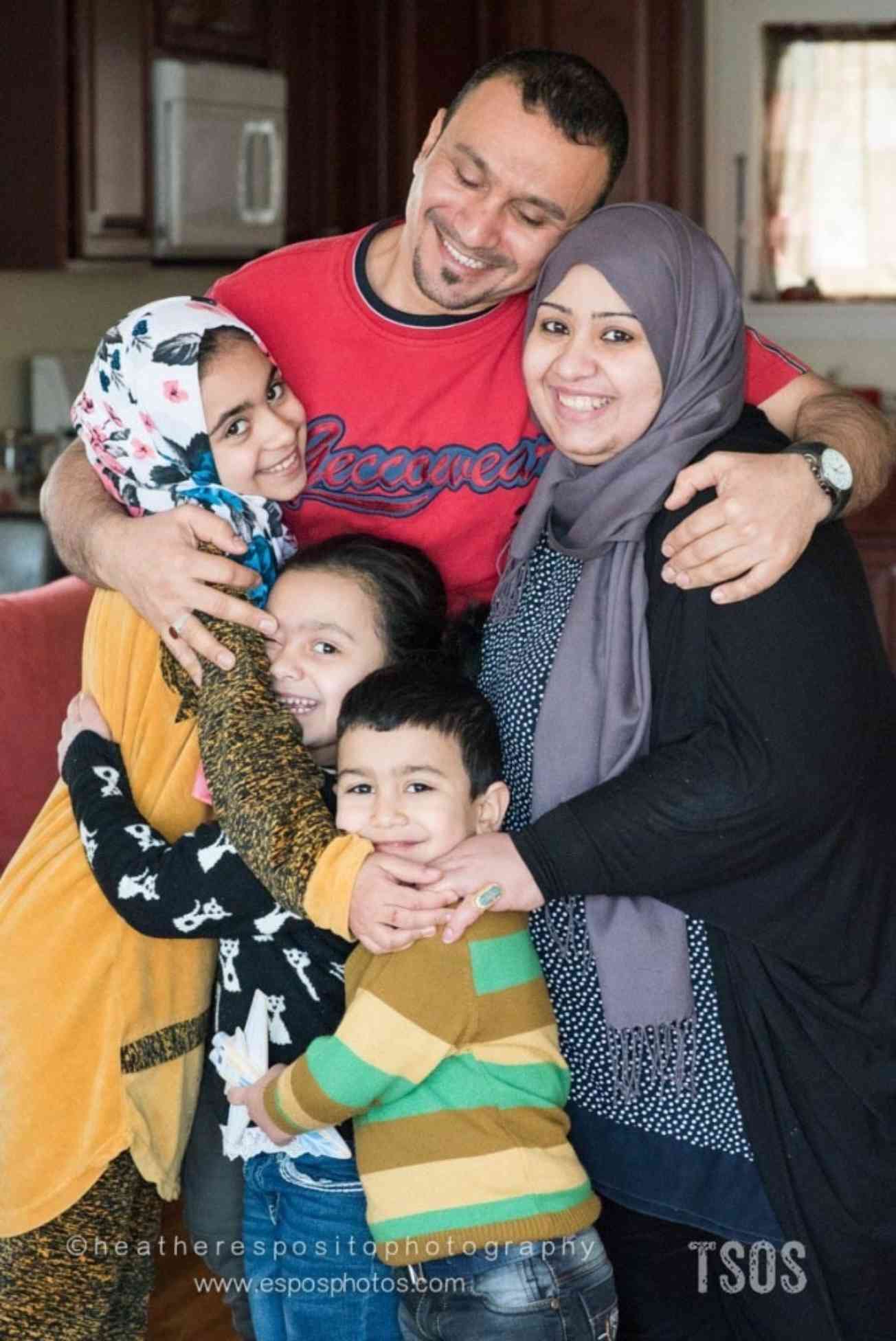 Mohaned and Zainab with their family